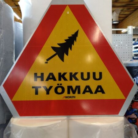 HAKKUUTYÖMAA VAROITUSMERKKI