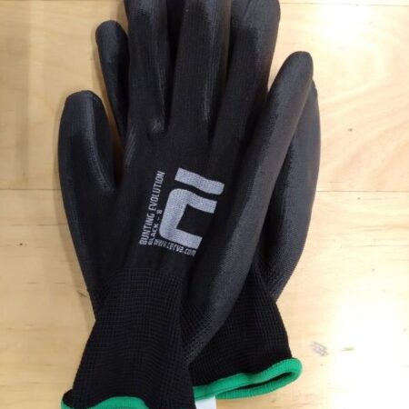 Nylonkäsine Musta PU-pinnoitettu Dark Grip Koko 8